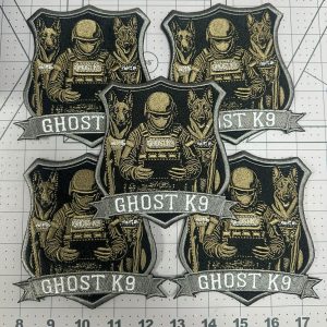 Sheet of custom embroidered K9 unit patches